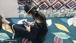 Desi couple shares intimate moments during nighttime hours