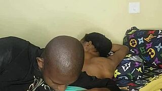 Ebony teen resists webcam temptation but succumbs to shaved pussy fingering