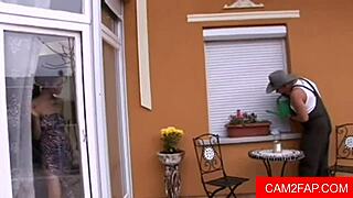 She got fucked hard in her hairy pussy, ending with a creampie.