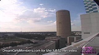 Coeds Flash Natural Tits While Riding Publicly