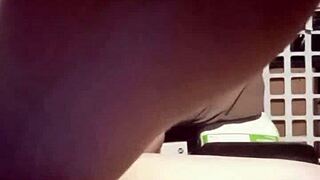 in a homemade pov, a pornstar amateur explores white lingerie and bare feet with toes