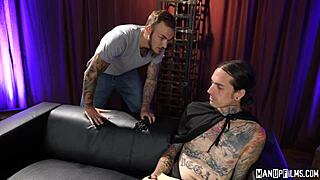 Ruckus in gay domination with fishnets and boots