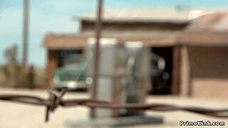 The tied thief gets roughly banged by a man with a big cock.