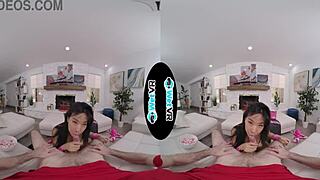Horny Asian Cowgirl Gets VR Fucked on Halloween