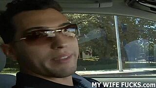 wife rides hard cock while old husband watches in femdom cuckold scene