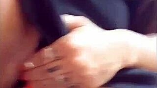 novinha enjoys solo moment in barcelona public park