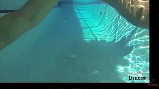 Deauxma's underwater journey in the pool