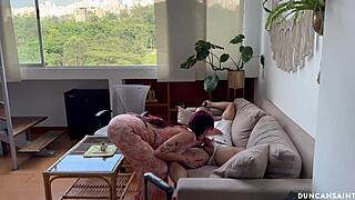 Latina Bodybuilder Surprises Me with Wild Blowjob After Nap