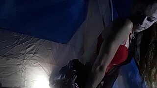 i ripped her clothes on our camping trip and fucked her hard with my monster cock