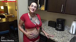 Gia Lovely's pregnant belly jiggles as she's POUNDED hard again