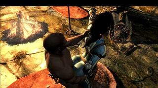 Jessica vault girl gets action in jumpsuit Skyrim Fallout 3D porn