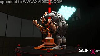 sci-fi bdsm android fucks my cuffed hottie hard