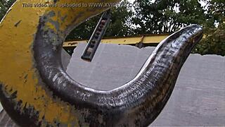 these gay guys in latex are having some fun together