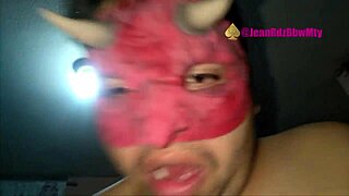 Latina MILF in Lingerie Teasing with Foot Fetish Play