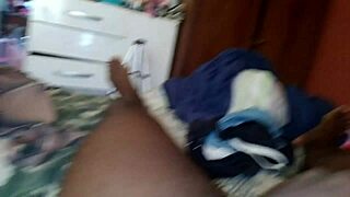 Brazilian bbw sister-in-law takes big black cock in pov at christmas