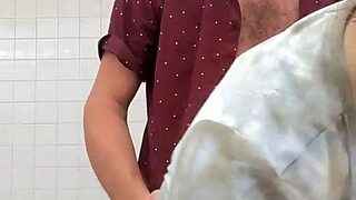 In rest stop bathroom, amateur tries anal