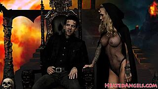 Man, I can’t even handle watchin’ this inked goth with big tits ridin’ me cowgirl style!
