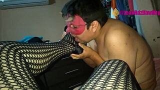 Latina MILF in Lingerie Teasing with Foot Fetish Play