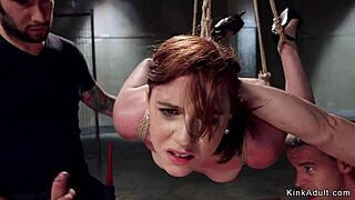 gagged trainee toyed in rope restraint