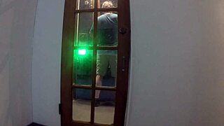 Feeling so excited as Gigi Breeze gives an intense blowjob through the glory hole