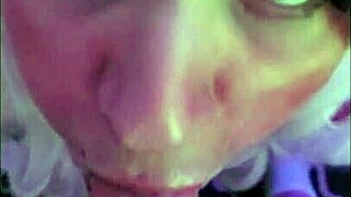 the blonde elf gives a blowjob, making him cum three times with deepthroat