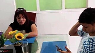 Latina Milf Gives Sloppy Deepthroat Before Doggy Creampie