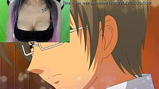 blonde gets blowjobs and facials from boyfriend and friend.