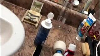 She plays with her tight wet pussy.