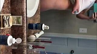 She plays with her tight wet pussy.