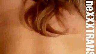 mexican transsexual dances in lingerie and heels by the bedside.