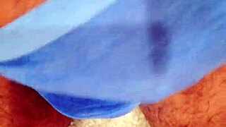 Feeling the thrill of a monster cock in wife's underwear, the sexy shemale teen explores her desires alone.