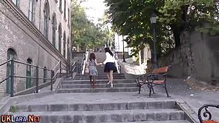 Mature Lesbo Rubs Cunt in Stockings?