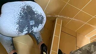 He pees on my ass in leggings, and I wet my pants too!