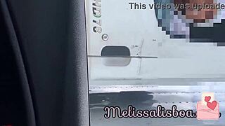 me exibindo no transito, caminhoneiro pediu pra chupar minha buceta e marido deixou