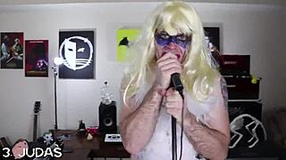 I want to be Lady Gaga, cute ladyboy dancing in crossdressing music