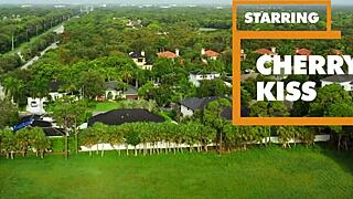 Pov threesome with sexy stalker Cherry Kiss getting fucked into submission 😈