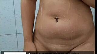 esposa no banho com edu e aline, casal se divertindo no chuveiro