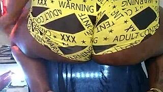 What does a big booty bbw findomme in heels do to tease her lesbian sub?