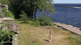 nude shooting adventure at abandoned military base on totleben island 3 😲