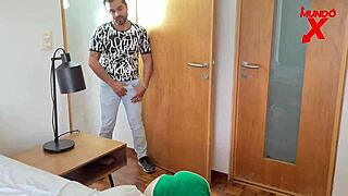 Cute Neighbor Deepthroats and Fucks Hard! Cum in Mouth?