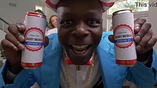 summer juice party with redhead and blonde