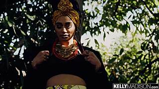 Can Ebony Babe Julie Kay Handle White Cock in Her Ass?