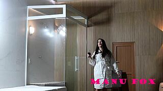 Intense Doggystyle Fuck With Latina Brunette In Lingerie Ends With Cumshot On Pussy And Boobs