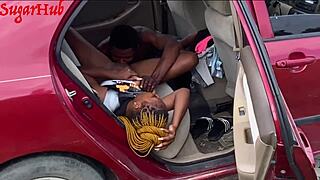 Snatching Her from the Taxi Driver Outdoors