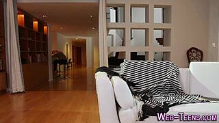 Petite Teen Licks Pussy with Blonde Fingering