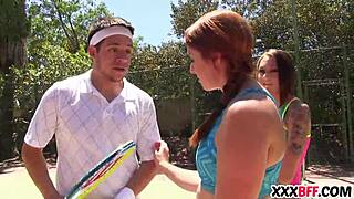 Watch these summer camp tennis sluts in hardcore lesbian pussy action