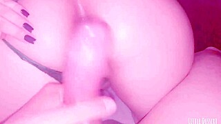 Fucking friend's 18-year-old latina girlfriend with glass dildo