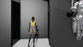 In Fallout 4, this sexy brunette anime hentai girl wears surrealist fashion