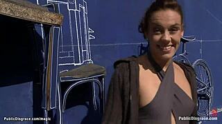 bound hands babe fucked outdoor  