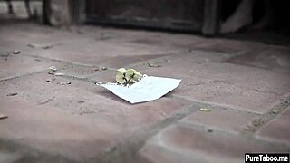 The neighbor spies on the teen's ass in the garage.